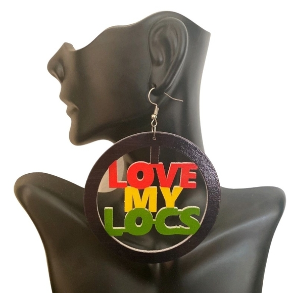 Jewelry - Colorful 'Love My Locs' Earrings